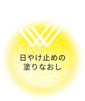 日焼け止めの塗り直し